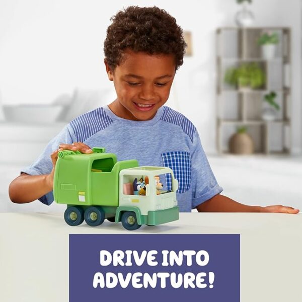 Bluey Garbage Truck - 2.5", Bingo, and Bin Man poseable Figures with Playset - Image 2