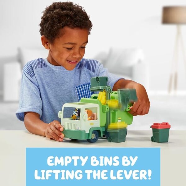 Bluey Garbage Truck - 2.5", Bingo, and Bin Man poseable Figures with Playset - Image 7