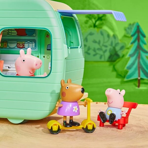 Peppa Pig Caravan Playset for Girls and Boys, 3 Figures, 6 Accessories, Preschool Toys, Kids Gifts, Ages 3+ - Image 4