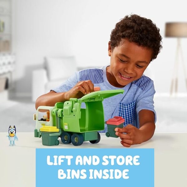 Bluey Garbage Truck - 2.5", Bingo, and Bin Man poseable Figures with Playset - Image 3