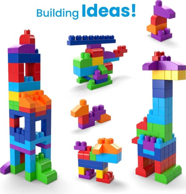 MEGA BLOKS First Builders Toddler Blocks Toys Set, Big Building Bag - Image 2