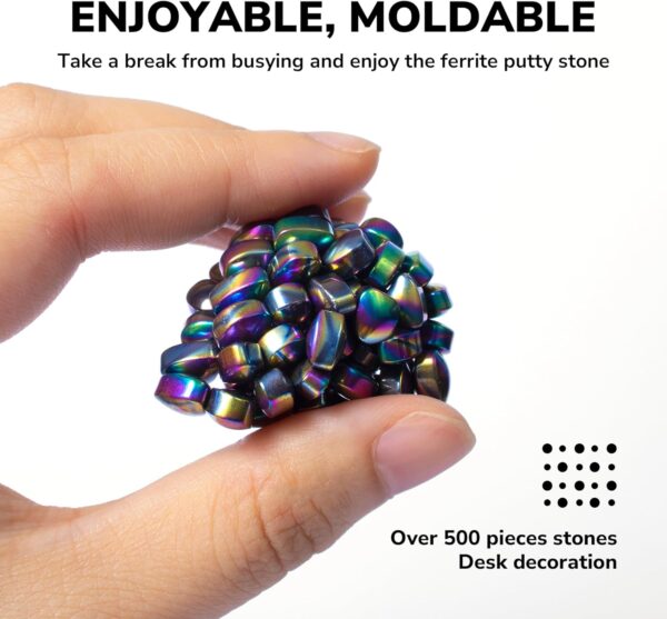 Over 500 Colorful Weak Magnetic Ferrite Putty Stones Desk Fidget Toys - Image 4