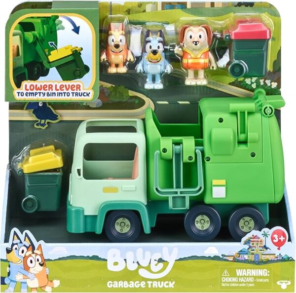 Bluey Garbage Truck - 2.5", Bingo, and Bin Man poseable Figures with Playset - Image 6