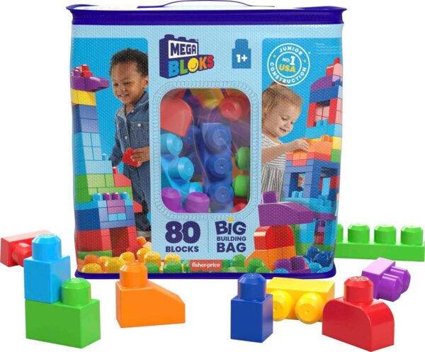 MEGA BLOKS First Builders Toddler Blocks Toys Set, Big Building Bag