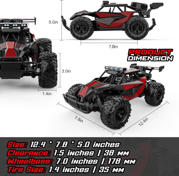 BLUEJAY Remote Control Car, 2.4GHz High Speed 33KM/H RC Cars Toys, - Image 4