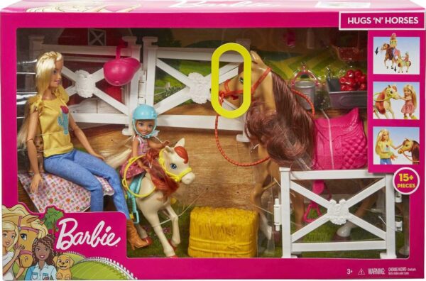 Barbie Playset and Chelsea Blonde Dolls, 2 Horses with Bobbling Heads and 15+ Toy Accessories - Image 5