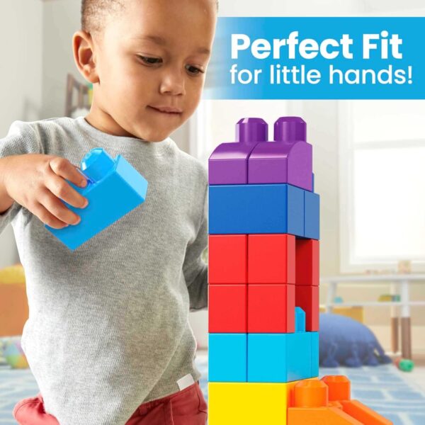 MEGA BLOKS First Builders Toddler Blocks Toys Set, Big Building Bag - Image 3