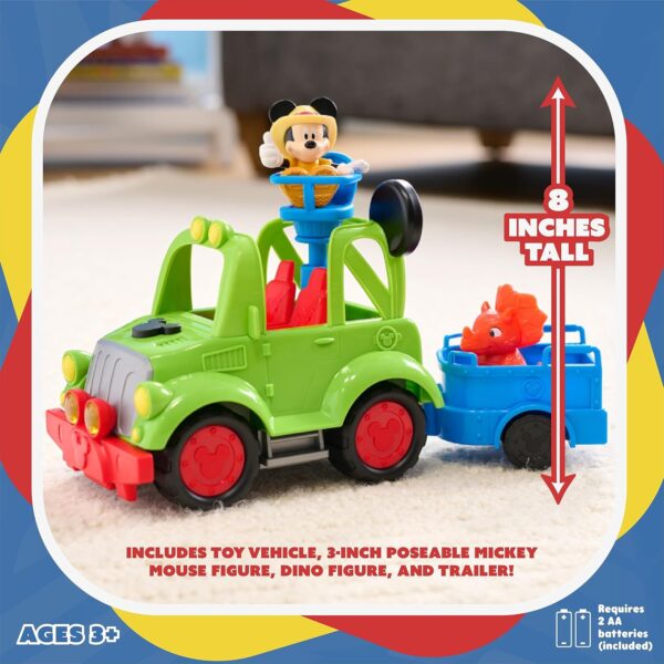 Disney Junior Mickey Mouse Funhouse Dino Rover 6-piece Play Figures and Vehicle Playset, Officially Licensed Kids Toys - Image 2