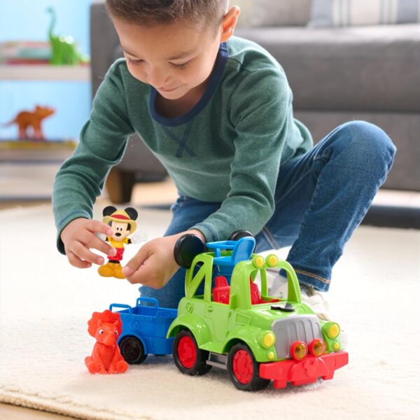 Disney Junior Mickey Mouse Funhouse Dino Rover 6-piece Play Figures and Vehicle Playset, Officially Licensed Kids Toys - Image 4