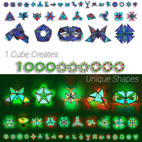 TOSY Magnet Pyramid Glow - 1 Cube Transforms into 1 Billion Shapes, 243 Rare Earth - Image 5