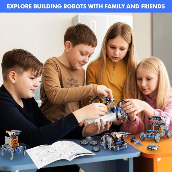 STEM 13-in-1 Education Solar Power Robots Toys for Boys Age 8-12, DIY Educational Toy - Image 3
