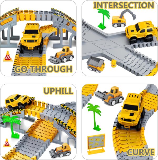 Kids Toys 253 PCS Construction Race Tracks Toy for 3 4 5 6 7 8 Year Old Boys Girls - Image 2