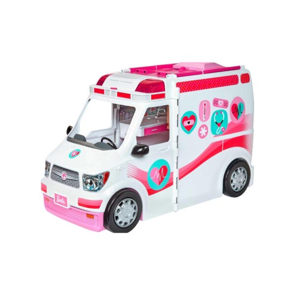 ​​​Barbie Playset with 20+ Accessories, Emergency Vehi​​cle Transforms into 2+