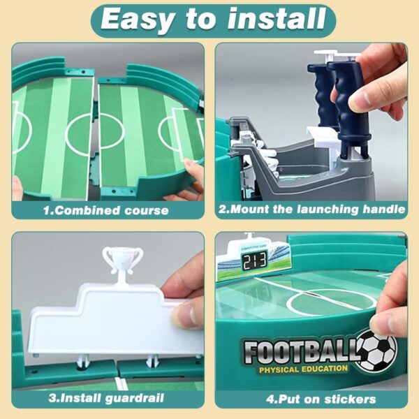 Football Table Interactive Game, Mini Tabletop Soccer Pinball Games Set with 8 Balls, for Foosball Pinball Kids - Image 3