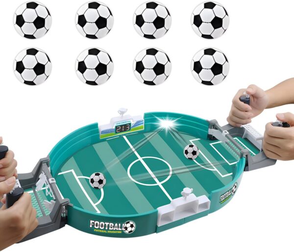 Football Table Interactive Game, Mini Tabletop Soccer Pinball Games Set with 8 Balls, for Foosball Pinball Kids - Image 2