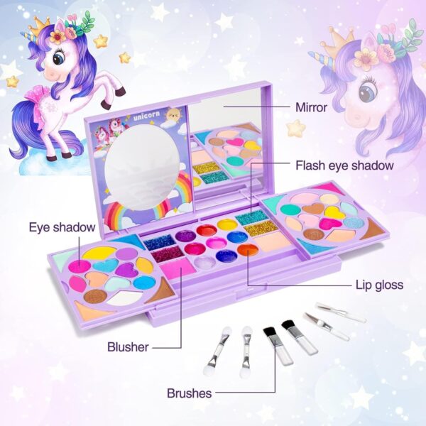 Tomons Kids Makeup Kit for Girl Real Washable Cosmetic Toy Beauty Set - Image 2