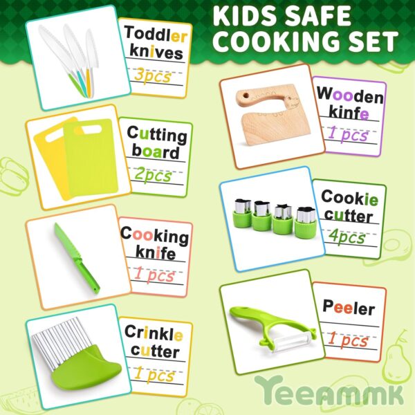 13 Pieces Montessori Kitchen Toys for Toddlers-Kids Cooking Sets Real-Toddler Toys Set - Image 5