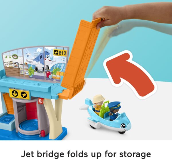 Fisher-Price Little People Toddler Toy Everyday Adventures Airport Playset - Image 2