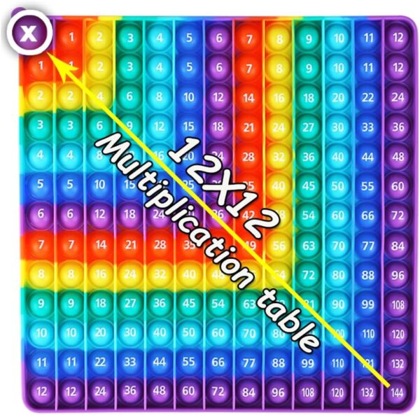 12x12 Multiplication Table Digital P0PP Math Toy,