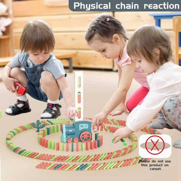 Kids Games Domino Train Toys: 180PCS Automatic Stacking Creative Game 3+ Year Old - Stem Montessori Toy for Boys - Image 2