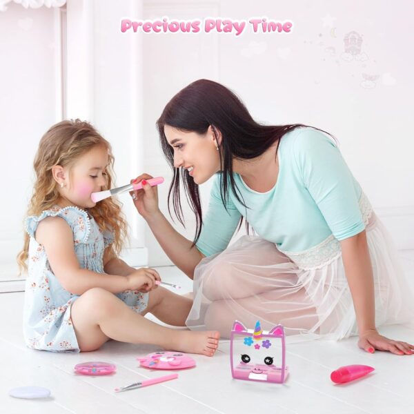 PERRYHOME Cute Kids Makeup Set Unicorn Washable Makeup Kit for Girls - Image 3