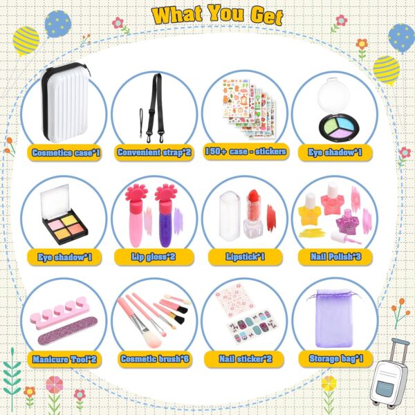 Kids Makeup Sets for Girls 5-8, Washable Non Toxic Toys for Princess Girls Dress Up, Girls Toys - Image 2