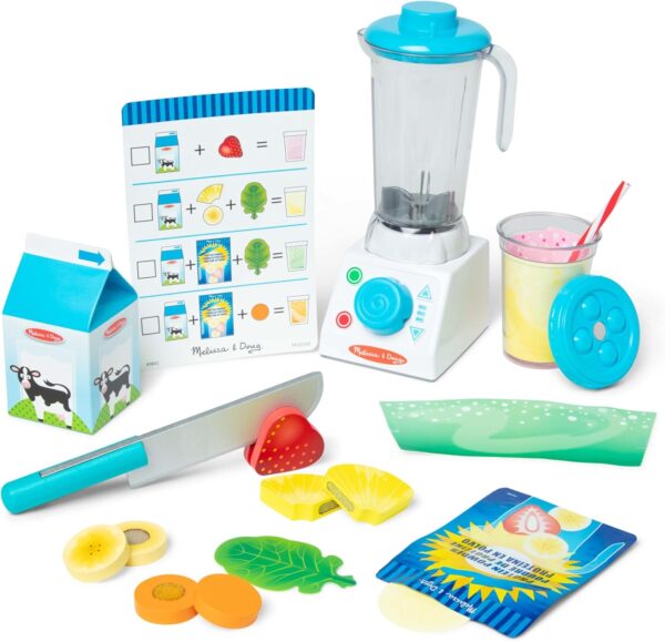 Melissa & Doug Smoothie Maker Blender Set with Play Food - 22 Pieces