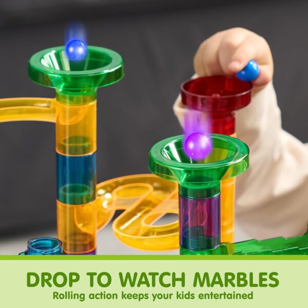 JOYIN 137Pcs Glowing Marble Run - Construction Building Blocks Toys - Image 4