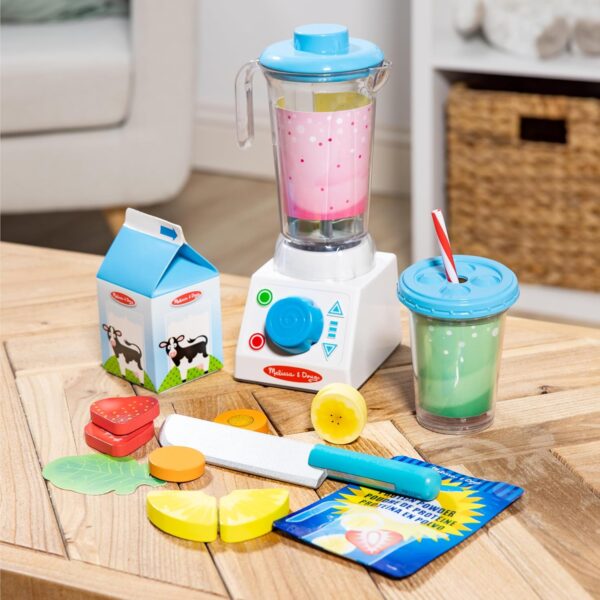 Melissa & Doug Smoothie Maker Blender Set with Play Food - 22 Pieces - Image 6