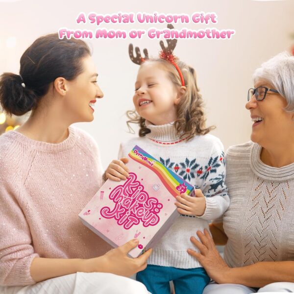 PERRYHOME Cute Kids Makeup Set Unicorn Washable Makeup Kit for Girls - Image 5