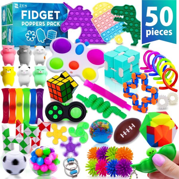 50 Pcs Fidget Toys Pack - Stocking Stuffers for Kids, Gifts for Kids, Party Favors