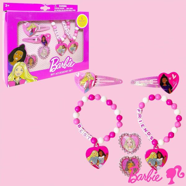 LUV HER Barbie Accessories for Girls 6 Piece Toy Jewelry Box Set with 2 Rings - Image 6